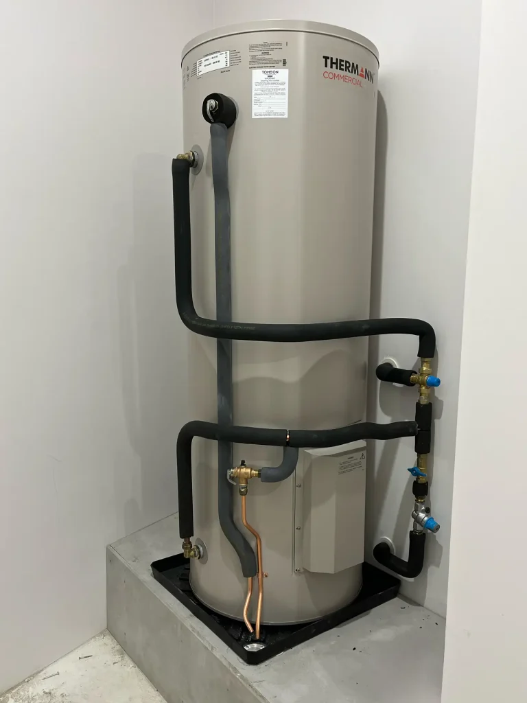 Electric storage hot water system serviced by H1 Plumbing & Drainage