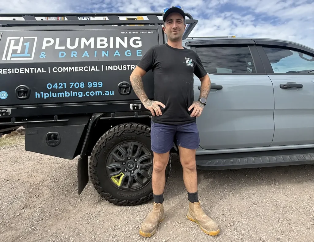 H1 Plumbing & Drainage plumber with the work van